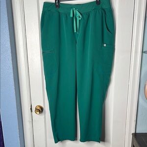 Figs 3XL Scrub Pants Green Yola Plus Size Yoga Waistband Comfort 3X Ladies